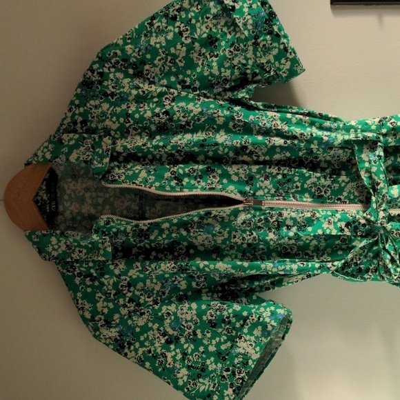 Zara Green Floral Jumpsuit - Picture 3 of 6